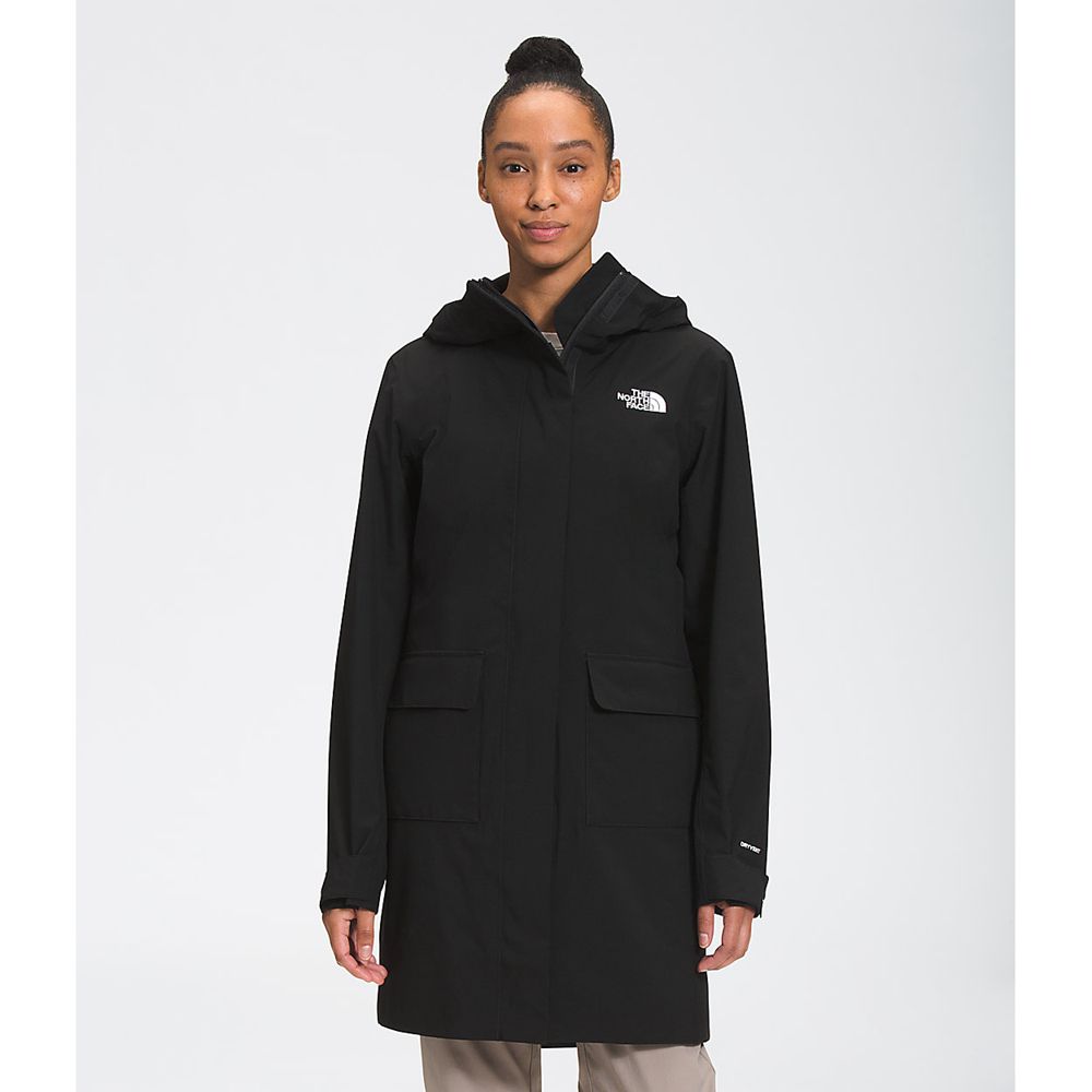 The North Face Parka Womens Australia - The North Face City Breeze Rain Ii Black (JVA-948135)